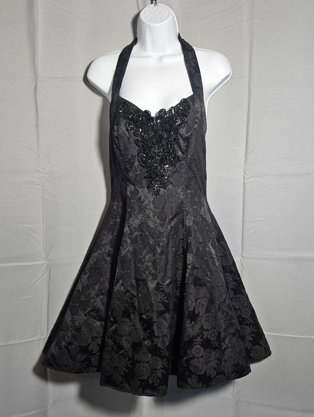Jump VTG 90s Whimsigoth Romantic Gunne Sax Style Cocktail Halter Mini Sz 9/10